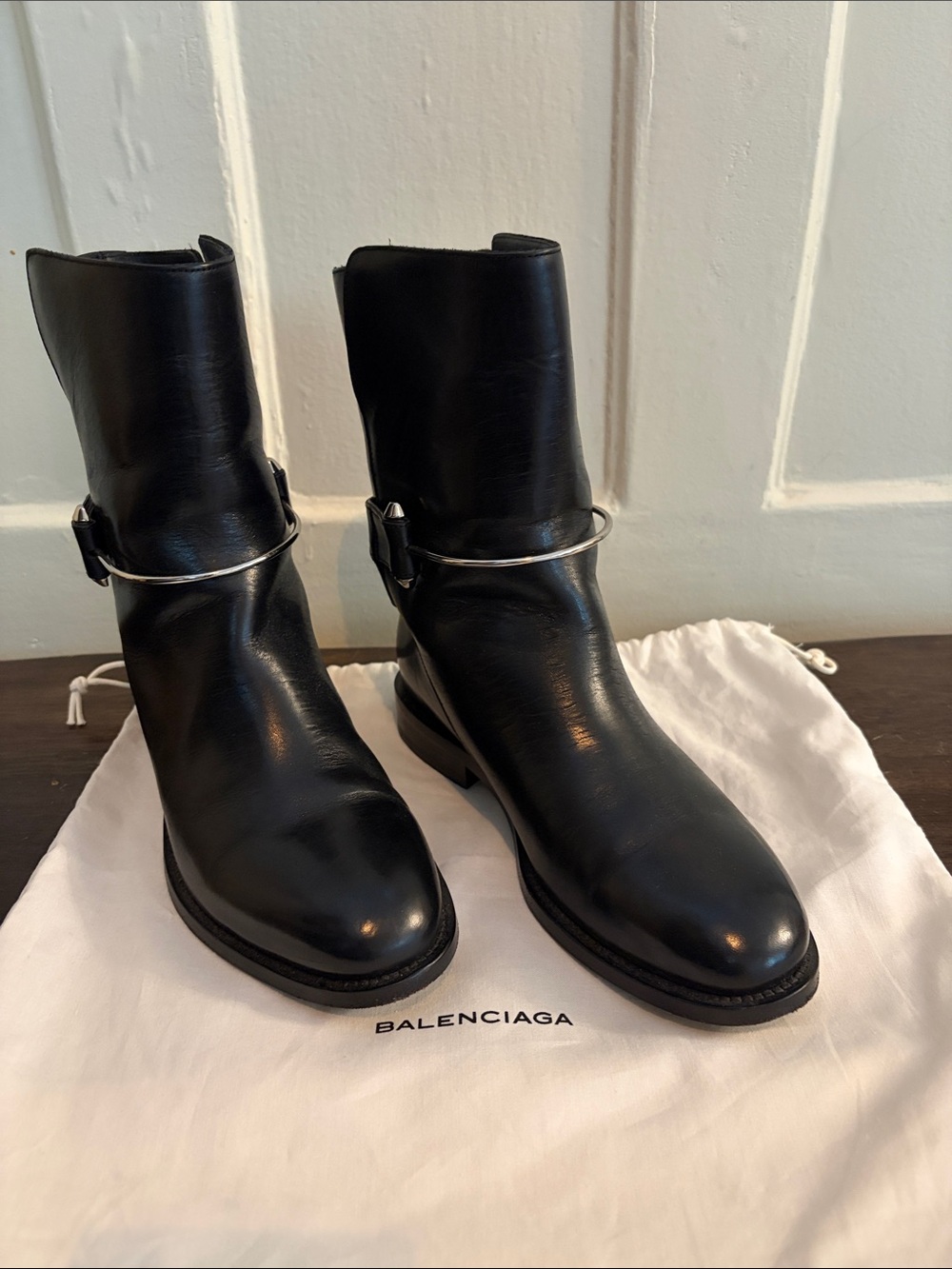 Balenciaga Black Leather Boots